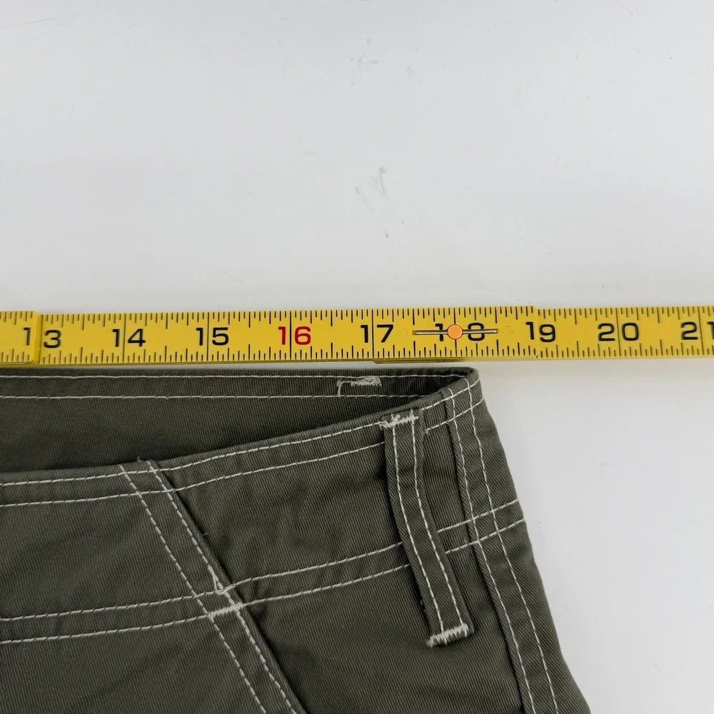 $169 NEW True Religion Kalamata Cargo Pant Men 34 36x32 Olive Green White Stitch